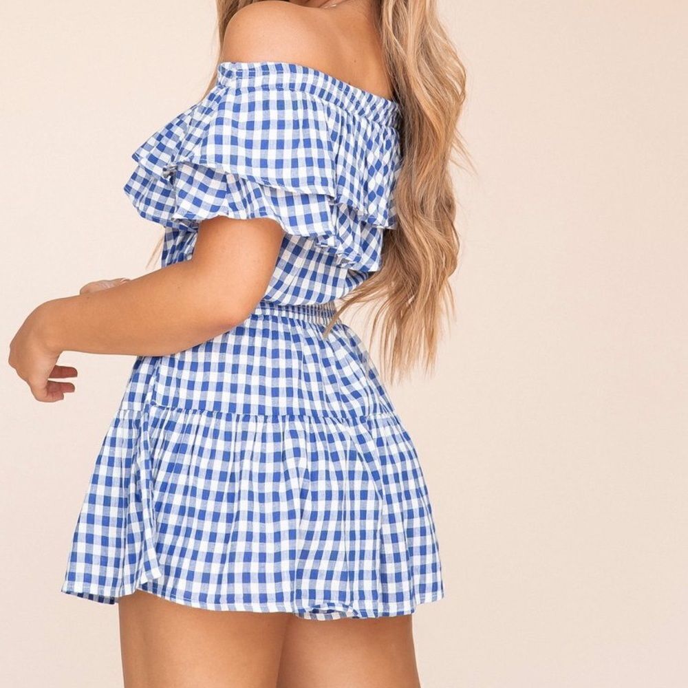 ✨ Catch Up Off Shoulder Gingham Set✨ - Picture 8 of 8